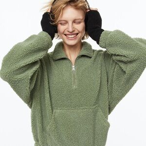 🥝 Teddy Half Zip Wide Fit